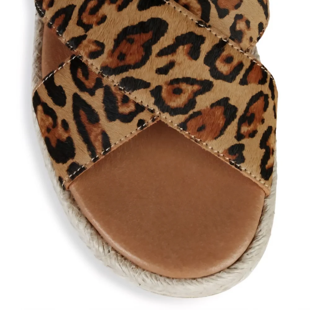 New J Slide Leopard Print Women's Sandals - Picture 6 of 6